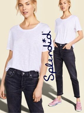 NWT / SPLENDID Slub Scoop Neck Tee